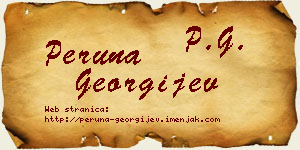 Peruna Georgijev vizit kartica